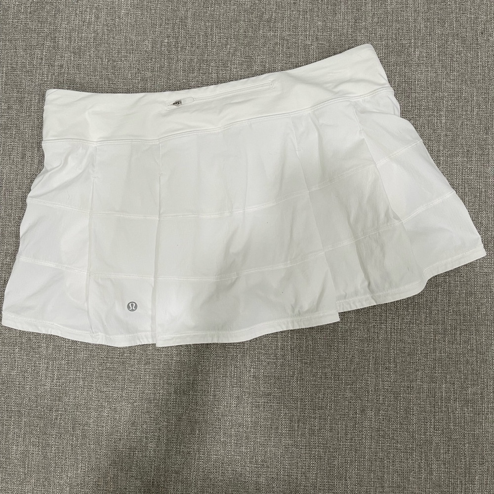Lululemon Pace Rival Mid-Rise Skirt - White - Size 12